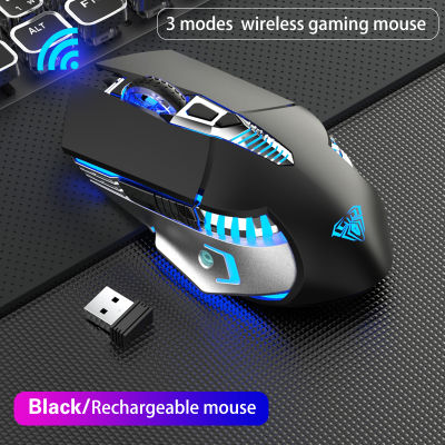 AULA SC200 Wireless Rechargeable Mouse 7 Buttons Bluetooth3.05.0 USB 3 Modes Optical Ergonomic Mouse Gamer for Desktop Laptop
