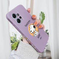 เคสโทรศัพท์สำหรับ Xiaomi Redmi โน๊ต12 4G Redmi Note12 4G ลายการ์ตูน Snoppy Dog Charlie พิมพ์ด้านข้างเคสโทรศัพท์ผู้หญิงรูปแบบขอบสี่เหลี่ยมปลอกซิลิโคนน้ำคลุมทั้งหมดเคสป้องกันทนแรงกระแทกกล้อง