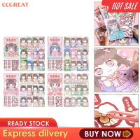 4x CCGREAT สร้าง Stiker Wajah หนังสือความคิดสร้างสรรค์ DIY สติกเกอร์กิจกรรมสำหรับเด็กผู้หญิง