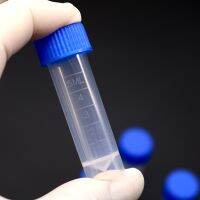 【CW】☾✽  10pcs 5ml Plastic Sample Scientific Experiment Bottle Test Tube Small Storage Translucent 14x50mm