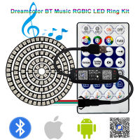 WS2812B Individually Addressable Led Ring 5050 RGB With USB 28Keys Bluetooth Music Controller Kit BuiIt-in 5 Pixels