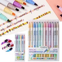 Office School Supplies Erasable Magic Color Changing Highlighter Pen Set Fluorescent Marker Paint Pen Drawing Tools