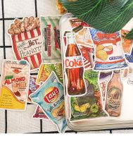 【CC】✤  20PCS snacks Stickers Crafts And Scrapbooking stickers book Student label Stationery