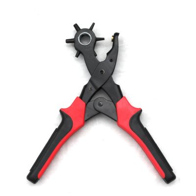 1 # Universal Hand Leather Strap Eyelets Punch Pliers Tool Leather Punch Handheld Tongs Belt Hole Punch Pliers Tool
