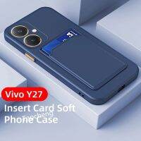 เคสสำหรับ Vivo Y27 VivoY27 Y 27 4G 5G NFC 2023เคสนิ่มใส่โทรศัพท์เคสใส่การ์ดซิลิโคนแฟชั่นกันกระแทกฝาครอบหลัง