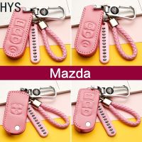 HYS หนังรถ Key Cover Remote Fob Case สำหรับ Mazda 2 3 5 6 Axela Atenza CX-3 CX-4 CX-5 CX5 CX-7 CX-9 MX5