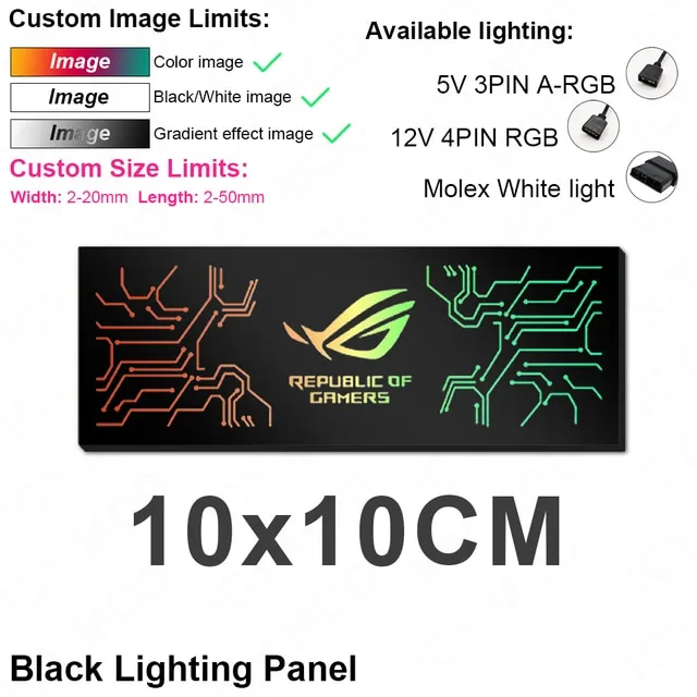 Chassis RGB Panel PC Case Shroud Customize ARGB DIY VGA Backplate