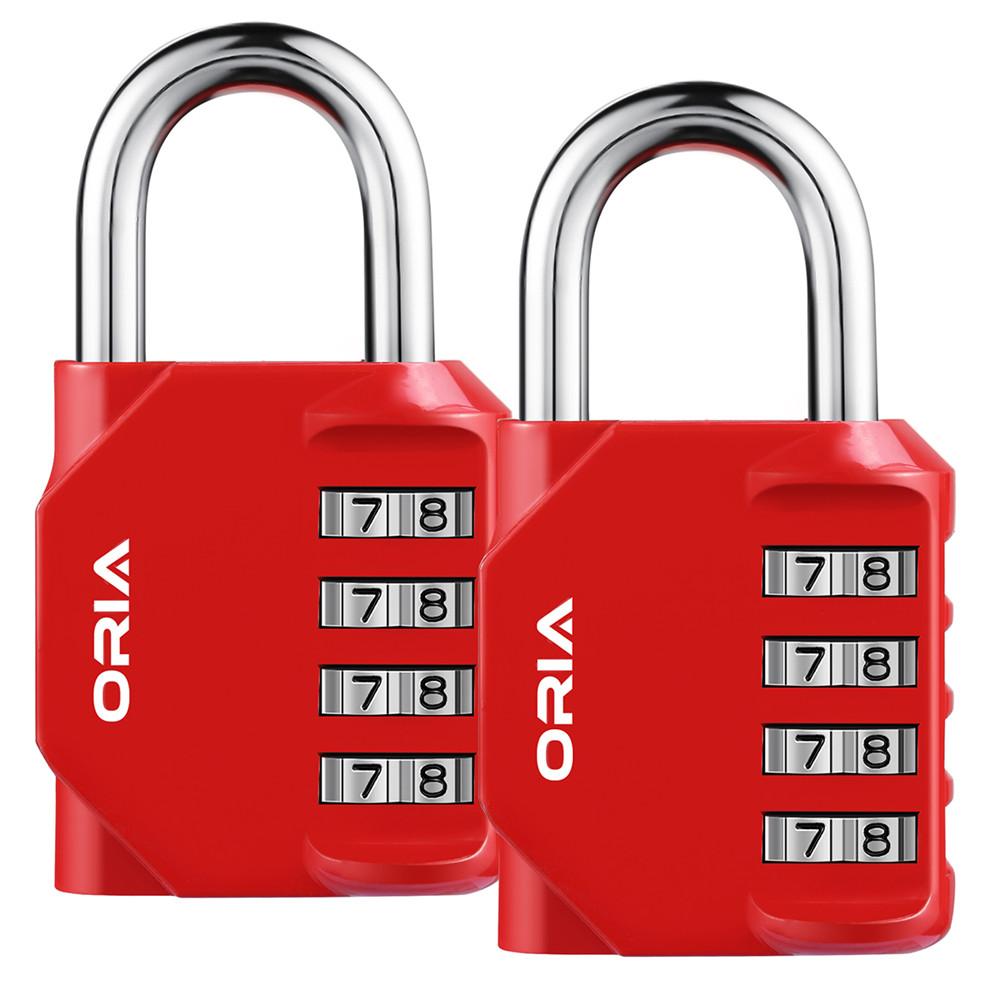 Fence Hasp and Storage Toolbox Pack of 2 School 4 Digit Combination Padlock Gate for Home ORIA Combination Lock Employee Locker Sports Gym Outdoor Case 