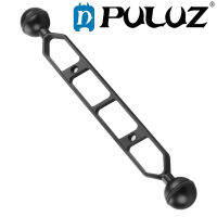 PULUZ 9.0นิ้ว22.9Cm อะลูมินัมอัลลอย Dual ลูกบอลสำหรับไฟฉายใต้น้ำ/ไฟวิดีโอ (สีดำ)