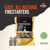 Charcoal Fire Starters for lighting BBQ Charcoal (Long-lasting, 100% Natural) FYRO Brand เม็ดขี้ไต้ สำหรับให้แสงสว่างถ่านบาร์บีคิว (ติดทนนาน, เป็นธรรมชาติ 100%)