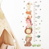 Wall stickers❁♨◆ 13guejudroto1971 Animais bonitos altura medida adesivos de parede para crianças meninas meninos decoração do quarto bebê unicórnio coelho crescimento gráfico papel