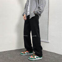 Spot Black Denim Pants MenS Beautiful Hip -Hop Tide Chain Hiphop Slimming, Thin Casual Trousers Loose