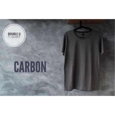 MiinShop เสื้อผู้ชาย เสื้อผ้าผู้ชายเท่ๆ ออกใบกำกับภาษีได้ - เสื้อยืดสีพื้น CARBON (ท็อปสีดำ)  ** เสื้อยืดซักไม่ต้องรีด ** เสื้อผู้ชายสไตร์เกาหลี