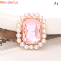 ?【Lowest price】Wonderful เครื่องประดับแฟชั่นสไตล์เกาหลีประดับมุกสี่เหลี่ยมรูปทรงกลมประดับอัญมณีทรงแปดเหลี่ยมอุปกรณ์ตกแต่งโลหะ