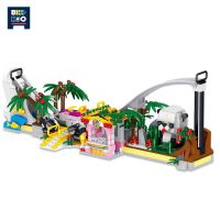 UKBOO Outdoor Playground Roller Coaster Mini City Game Model Building Blocks Micro Street View Architecture Bricks Child Toys