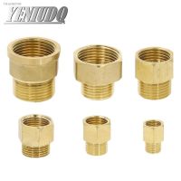 △♣◕ Brass Joint F/M 1/8 1/4 3/8 1/2 BSP M10x1 Male to Female Thread Brass Pipe Connectors Copper Coupler Adapter Threaded Fitting