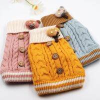 ZZOOI Winter Hairless  Cat Sweater knit Puppy Kitten Sweet Botton Clothes Fashion Thickening Warm Sphynx Coat Vest Dog Pet Accessories