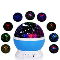 Starry Sky Rotating LED Night Light Galaxy Projector Planetarium Children Bedroom Star Nightlights Moon Light Kids Gift Lamp