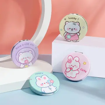 Hello Kitty Mini Makeup Compact Pocket Mirror Portable Two-side Folding  Make Up Mirror Women Cartoon Cosmetic Mirrors For Gift