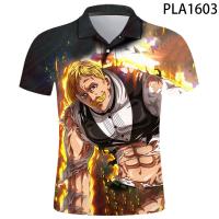 Escanor Cartoon Hombre Camisas De Polo Series Fashion Camisas Streetwear Homme Casual Harajuku Hombres Cool Short Sleeve Ropa