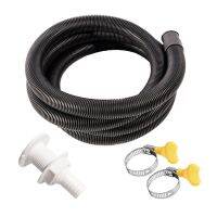 Flexible Bilge Pump Hose Installation Kit Flexible for 3/4 Inch Outlets 6.6 FT Includes 2 Clamps and Thru-Hull Fitting