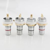 Hifi Audio 4PCS / 8PCS Rhodium Gold Plated RCA Socket Phono Chassis Female HIFI AMP