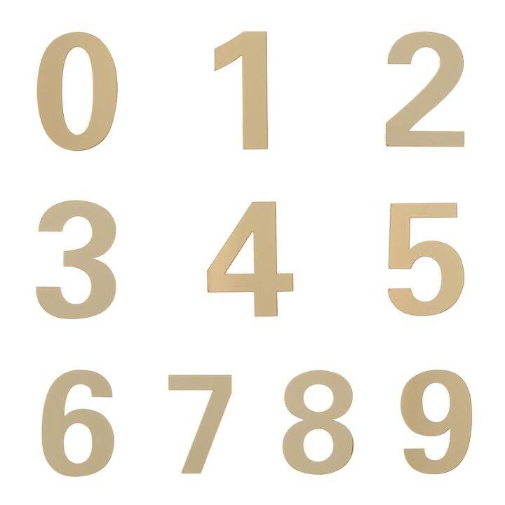 ป้ายหมายเลข0-9กาวอะคริลิคด้วยตนเองป้ายแขวนประตูลิ้นชักสัญลักษณ์ประตูหลักโรงแรมบ้านสติกเกอร์ที่อยู่ป้ายติดประตู