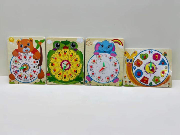 JJTAN Wooden clock peg puzzle (random only) Lazada PH