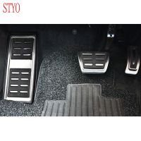 ✼☄❡ STYO Stainless steel Car Gas Brake Foot rest pedals Cover AT/MT pedal for LHD ARTEON 2018-2019