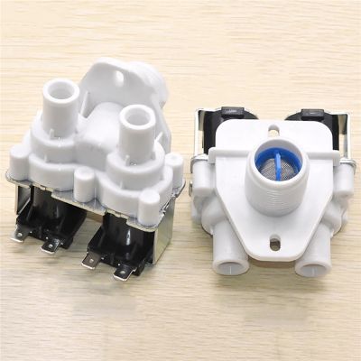 [HOT XIJXEXJWOEHJJ 516] 50/60HZ Water Double Inlet Valve Solenoid Valve Water Inlet Switch Universal For Automatic Drum Washing Machine