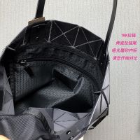 Issey Miyake Japanese and Korean six-lattice matte series handbags rhombus tote bag shopping bag PVC casual shoulder bag