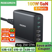 Magee8 Rocoren 100W GaN Type C Charger USB Fast 4.0 3.0 Multiple Desktop Charging iPhone