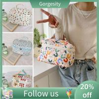 GORGESITY กระเป๋าใส่น้ำยาอาบน้ำในกระเป๋าเครื่องสำอางสำหรับเดินทางแบบพกพาเคสใส่ของกระเป๋าเครื่องสำอางลายดอกไม้