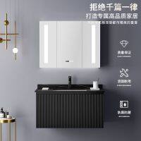 [COD] luxury solid rock slab integrated basin bathroom cabinet toilet home washbasin combination