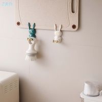 WaterWheel 3D Cute Bunny Wall Hook Punch-free Bathroom Storage Hook Heavy Duty Toothbrush Hanging Rack