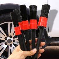 {7ho car tools} 5PCS Car Detailing Brushes Cleaning ชุดแปรงไมโครไฟเบอร์สำหรับล้อยางภายในภายนอก Air Outlet Vents Kit เครื่องมือยานยนต์