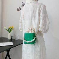 Luxury Pearl Women Handbags Lady Elegant Evening Bags Mini Single Shoulder Crossbody Bags Small Square Bags Box Style Bag