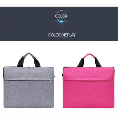”【；【-= Laptop Bag Waterproof Protective Multiftional Notebook Pouch Convenient Zipper Design Case Handbag Travelling Pink