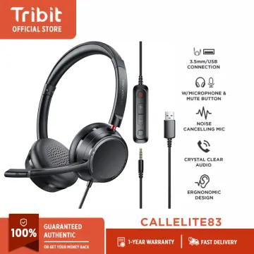 Phone headset discount with mute button