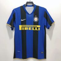 2022 2023 ล่าสุด เสื้อกีฬาแขนสั้น ลายทีมชาติฟุตบอล Inter home 2008-2009 Inter สไตล์วินเทจ ไซซ์ S-XXL