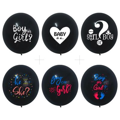 36-inch Black Gender Reveals Balloon Boy or Girl Boys and Girls Set Up Large Balloons Balloons