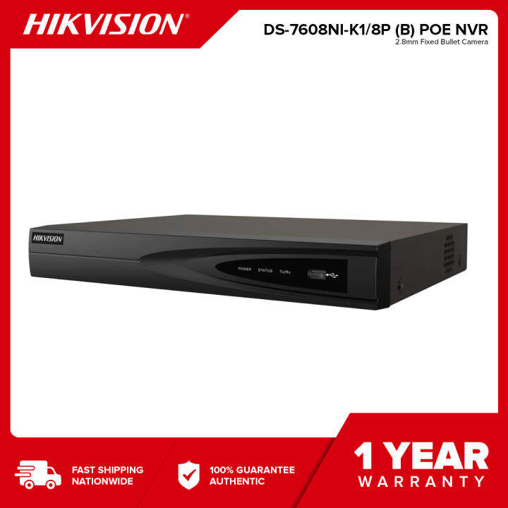 Hikvision DS-7608NI-K1/8P (B) POE NVR | Lazada PH