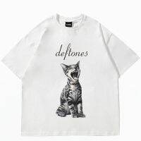 △┋  Cute Cat Printed Womens T-shirt Summer Short Sleeve Harajuku T-shirt Fashion Couple Loose Street Style Y2K Clothing Top Tees