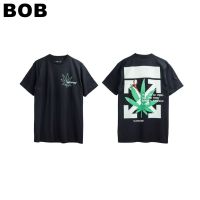 BoB-HYT03 เสิ้อยืดกัญ ดำ แขนสั้น-แขนยาวSMLXL-3XL