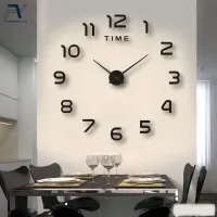 F&Y TIME นาฬิกาแขวนผนัง นาฬิกาติดผนังDIY 3D ขนาด120cm และ 18 cm ติดตั้งง่ายๆด้วยตัวเอง สไตล์โมเดิร์นเสียงเงียบ