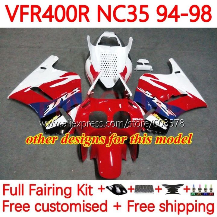 สำหรับ-honda-vfr400r-rvf-400-vfr400-rr-cc-v4-1994-1996-1997-nc35-94-95-97-98-fairing-134no-99สีฟ้ามันวาว