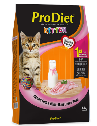 ProDiet for Kitten (1st year weaning formula) Ocean Fish & Milk 1.4kg ...