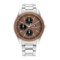 Tommy Hilfiger Heren Horloge รุ่น TH1710533 นาฬิกาข้อมือผู้ชาย สายสแตนเลส Silver/Brown