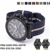 Tali jam tangan nilon 24mm UNTUK Casio G-SHOCK PRW-6600 PRG-600YB PRG-650 GA2000 tali jam tangan kanvas gelang olahraga pria tahan air