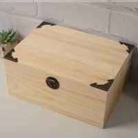 [COD] box wooden storage document desktop box with lock packaging manufacturer